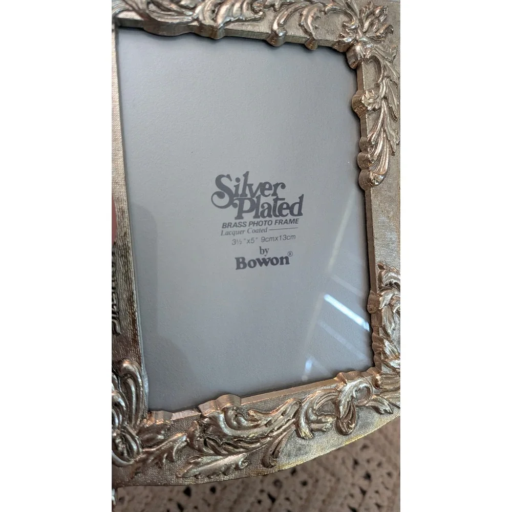 Bowon Silver Plated Brass Photo Frame Thanks For The Memories Ornate 3.5x5